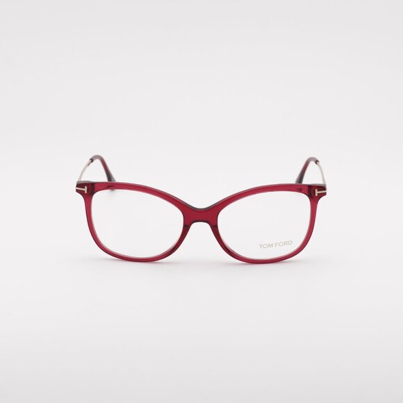 Tom Ford FT5510 081 Eyeglasses Transparent Violet/Gold 52mm Cat Eye Frame - Picture 4 of 12